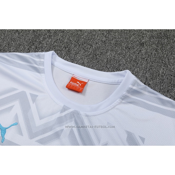 Chandal del Olympique Marsella Manga Corta 2022-2023 Gris - Pantalon Corto